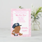 POLITIEBUREAU Cop Baby shower nodigt 5x7 uit Kaart (Staand voorkant)