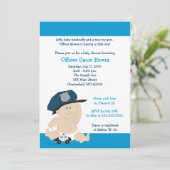 POLITIEBUREAU Cop Baby shower nodigt 5x7 uit Kaart (Staand voorkant)
