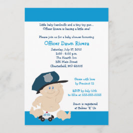 POLITIEBUREAU Cop Baby shower nodigt 5x7 uit Kaart