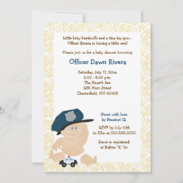 POLITIEBUREAU Cop Baby shower nodigt 5x7 uit Kaart