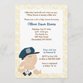 POLITIEBUREAU Cop Baby shower nodigt 5x7 uit Kaart