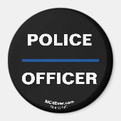 POLITIEBUREAU Thin Blue Line magnet (Voorkant)