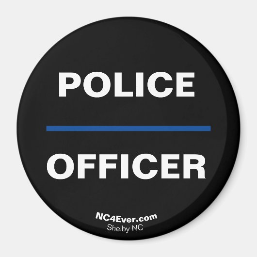 POLITIEBUREAU Thin Blue Line magnet (Voorkant)