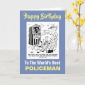 Politiebureaucratie en invulling - Happy Birthday Kaart (Gele Bloem)