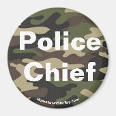 Politiechef camo magneet (Voorkant)
