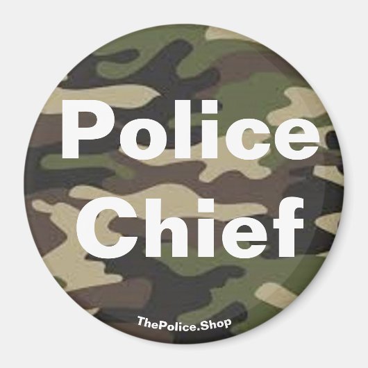 Politiechef camo magneet (Voorkant)