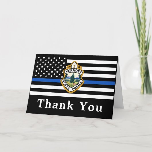 Politiedienst Aangepaste Logo Handhaving Bedankkaart (Voorkant)