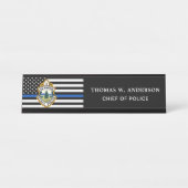 Politiedienst Aangepaste Logo Handhaving Bureau Naambordje (Voorkant)