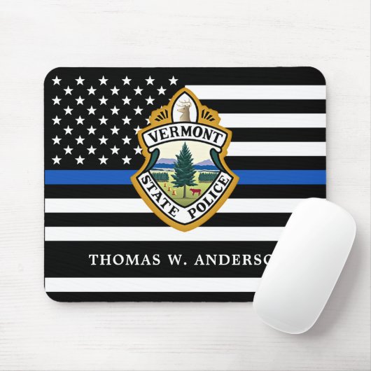 Politiedienst Aangepaste Logo Handhaving Muismat (Met muis)