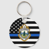 Politiedienst Aangepaste Logo Handhaving Sleutelhanger (Achterkant)