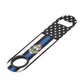 Politiedienst Aangepaste Logo Handhaving Speed Flessenopener (Voorkant Gekanteld)