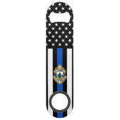 Politiedienst Aangepaste Logo Handhaving Speed Flessenopener (Achterkant)