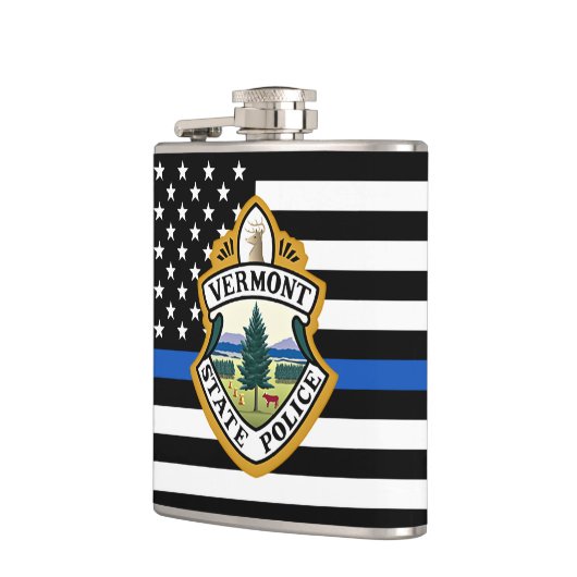 Politiedienst Aangepaste Logo Thin Blue Line Heupfles (Links)