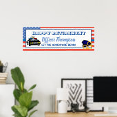 Politiedienst Amerikaanse vlag Retirement Poster (Thuiskantoor)