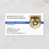 Politiedienst Douane Wetshandhaving Blue Logo Visitekaartje (Voorkant)