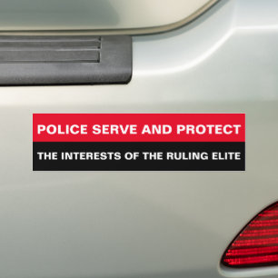 Politiedienst en bescherming bumpersticker