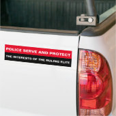 Politiedienst en bescherming bumpersticker (Op Truck)
