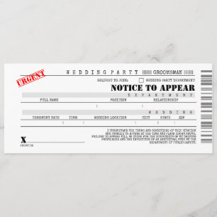 Politiedienst Groomsman Beste man Fun Voorstel Kaart