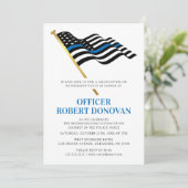 Politiedienst Handhaving Thin Blue Line Kaart (Staand voorkant)
