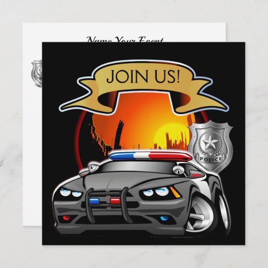 Politiedienst Kerst Kaart (Voorkant / Achterkant)