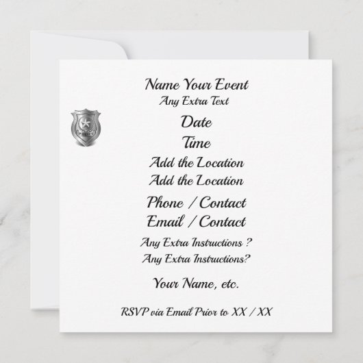 Politiedienst Kerst Kaart (Achterkant)