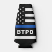 Politiedienst op maat van dun blauw lijnvak flesjeskoeler (Voorkant)