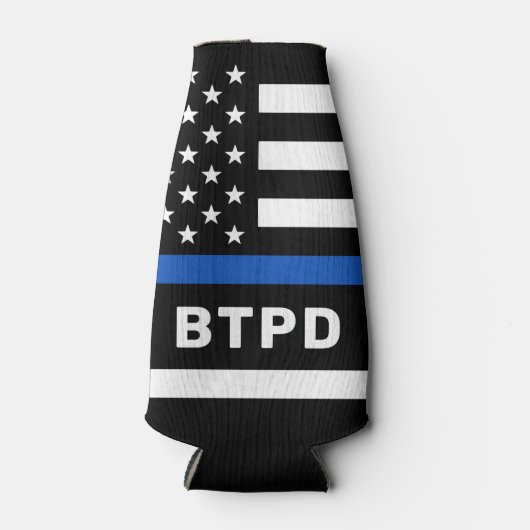 Politiedienst op maat van dun blauw lijnvak flesjeskoeler (Voorkant)