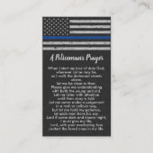 Politiedienst Prayer Rustic Faux Leather Police Visitekaartje (Voorkant)
