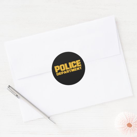 Politiedienst Ronde Sticker (Envelop)