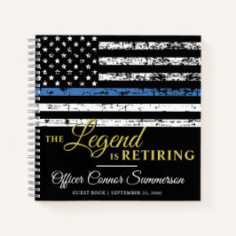 Politiedienst - Thin Blue Line Flag Guestbook Notitieboek