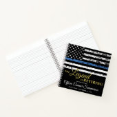 Politiedienst - Thin Blue Line Flag Guestbook Notitieboek (Binnen)