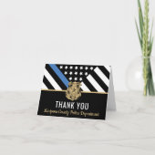 Politiedienst Thin Blue Line Wetshandhaving Bedankkaart (Voorkant)