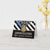 Politiedienst Vlag Rechtshandhaving Pensionering Kaart (Gele Bloem)