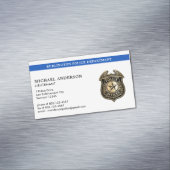 Politiedienst Wetshandhaving Blue Custom Logo Magnetisch Visitekaartje (Voorbeeld)