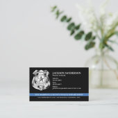 Politiedienst Wetshandhavingsambtenaar Logo Visitekaartje (Staand voorkant)