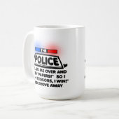 Politiedocumenten schaar Funny Mug Koffiemok (Voorkant links)