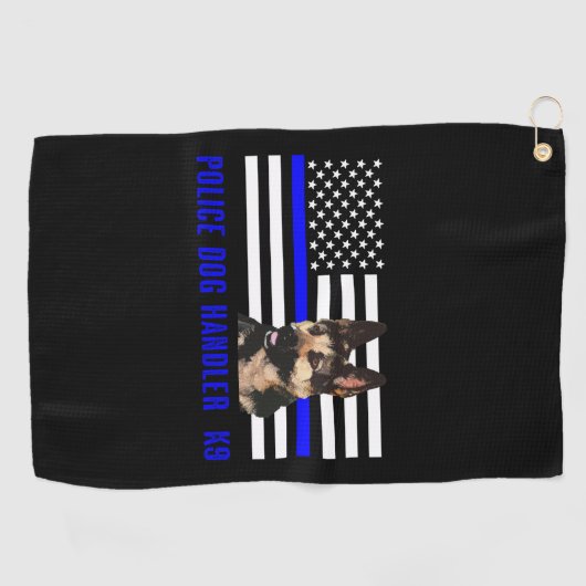 Politiedog-handler Golfhanddoek (Horizontaal)