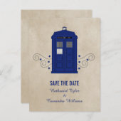 Politiedoos Sla het Briefkaart Datum op v6 (Voorkant / Achterkant)