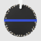 Politiefamilie | Aangepaste foto Ornament (achterkant)