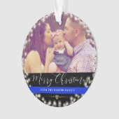 Politiefamilie | Aangepaste foto Ornament (voorkant)