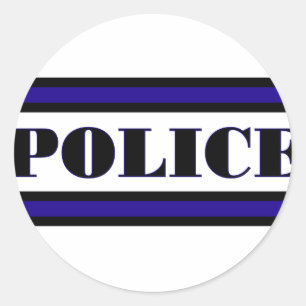 Politiefamilie Ronde Sticker