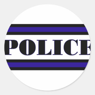 Politiefamilie Ronde Sticker