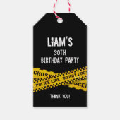 Politiefeest of moordpartij cadeaulabel (Voorkant)