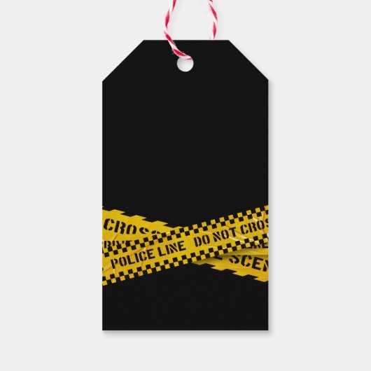 Politiefeest of moordpartij cadeaulabel (Achterkant)