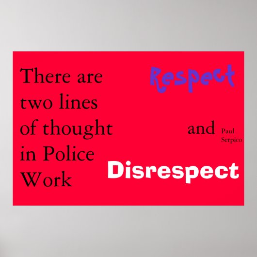 politiefilosofie poster (Voorkant)