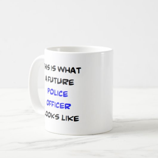 politiefunctionaris , toekomstige koffiemok (Voorkant links)