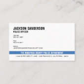 politiefunctionaris voor wetshandhaving visitekaartje (Voorkant)