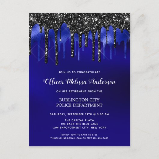 Politiehandhavingspensioen wetshandhaving aankondigingskaart (Voorkant)