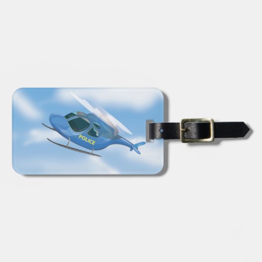 Politiehelikopter Bagagelabel (Voorkant horizontaal)