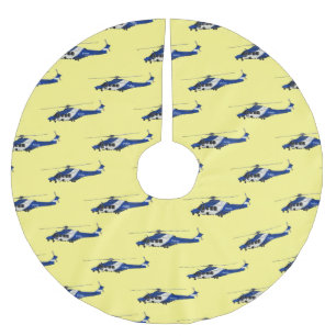 Politiehelikopter cartoon illustratie  kerstboom rok